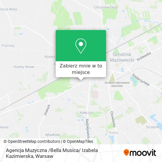 Mapa Agencja Muzyczna /Bella Musica/ Izabela Kazimierska