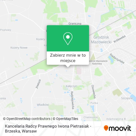 Mapa Kancelaria Radcy Prawnego Iwona Pietrasiak - Brzeska