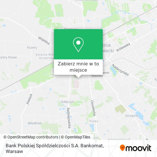 Mapa Bank Polskiej Spółdzielczości S.A. Bankomat