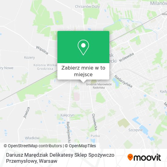 Mapa Dariusz Marędziak Delikatesy Sklep Spożywczo Przemysłowy