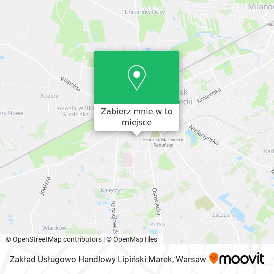 Mapa Zakład Usługowo Handlowy Lipiński Marek