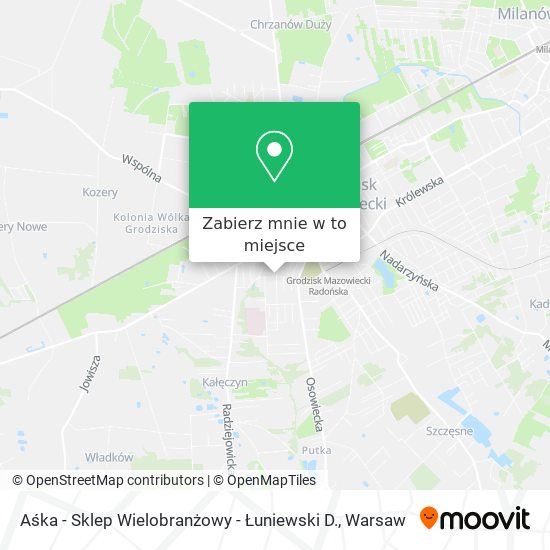 Mapa Aśka - Sklep Wielobranżowy - Łuniewski D.