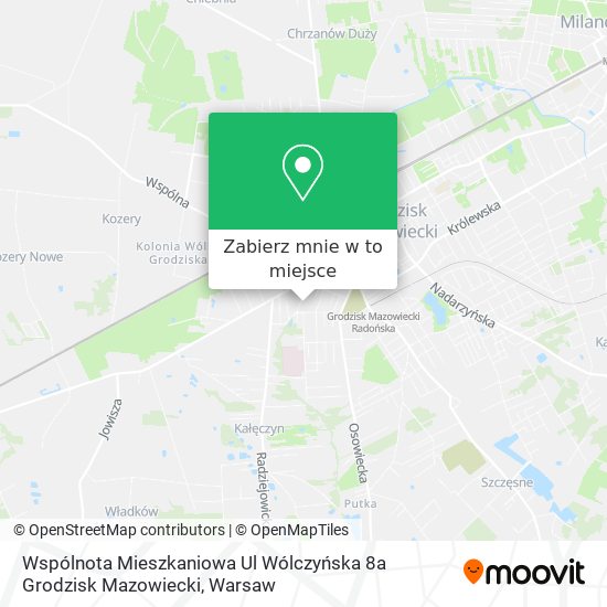 Mapa Wspólnota Mieszkaniowa Ul Wólczyńska 8a Grodzisk Mazowiecki