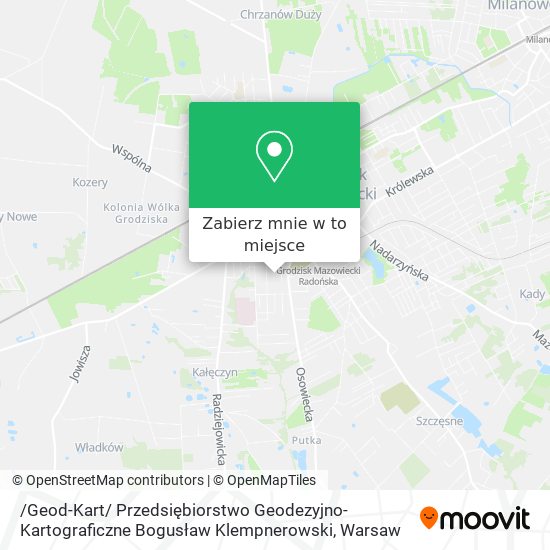 Mapa /Geod-Kart/ Przedsiębiorstwo Geodezyjno-Kartograficzne Bogusław Klempnerowski