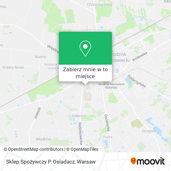 Mapa Sklep Spożywczy P. Osiadacz