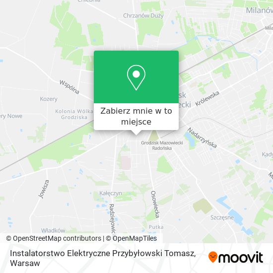 Mapa Instalatorstwo Elektryczne Przybyłowski Tomasz