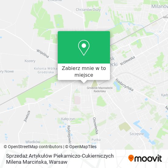 Mapa Sprzedaż Artykułów Piekarniczo-Cukierniczych Milena Marcińska