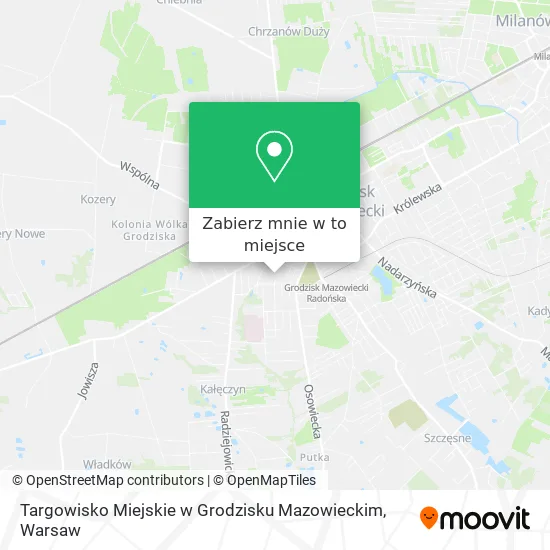 Mapa Targowisko Miejskie w Grodzisku Mazowieckim