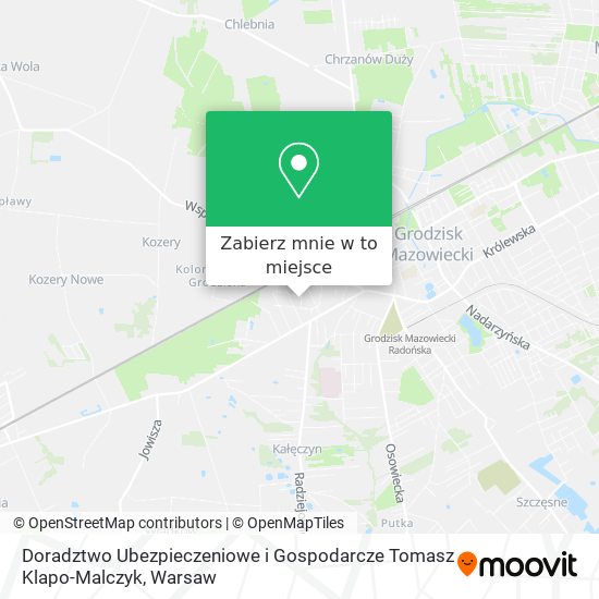 Mapa Doradztwo Ubezpieczeniowe i Gospodarcze Tomasz Klapo-Malczyk