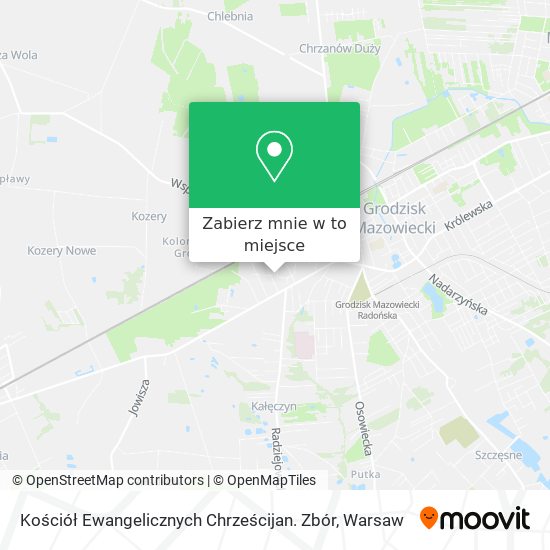 Mapa Kościół Ewangelicznych Chrześcijan. Zbór