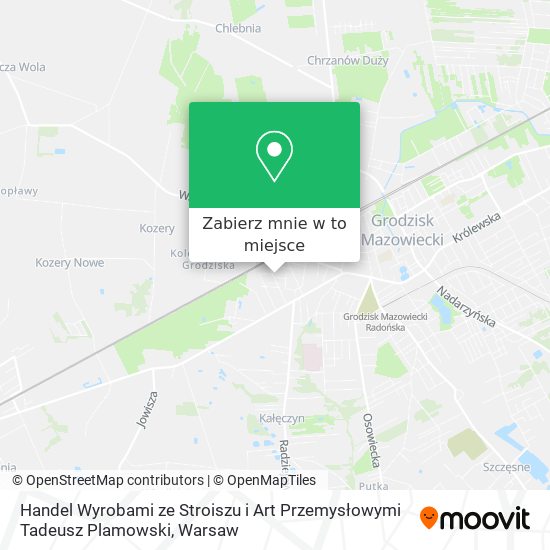 Mapa Handel Wyrobami ze Stroiszu i Art Przemysłowymi Tadeusz Plamowski