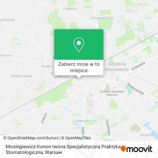 Mapa Mosingiewicz-Konon Iwona Specjalistyczna Praktyka Stomatologiczna