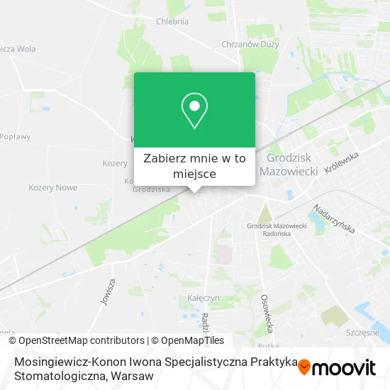 Mapa Mosingiewicz-Konon Iwona Specjalistyczna Praktyka Stomatologiczna