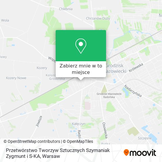 Mapa Przetwórstwo Tworzyw Sztucznych Szymaniak Zygmunt i S-KA