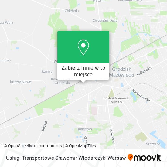 Mapa Usługi Transportowe Sławomir Włodarczyk