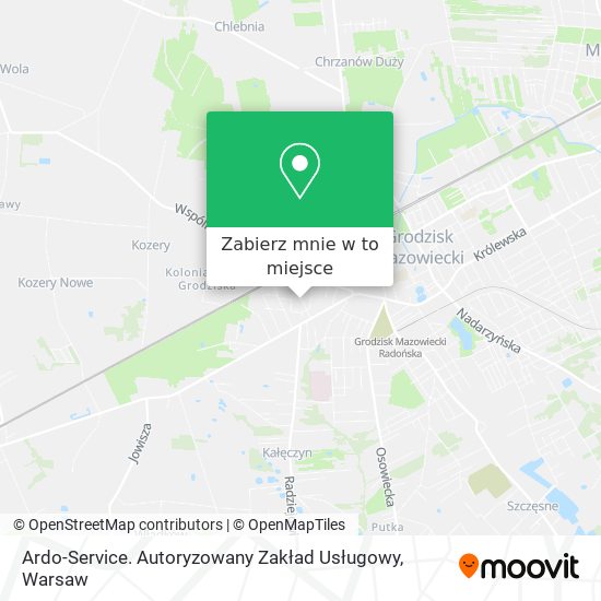 Mapa Ardo-Service. Autoryzowany Zakład Usługowy