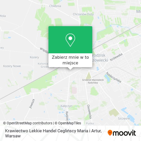 Mapa Krawiectwo Lekkie Handel Ceglińscy Maria i Artur