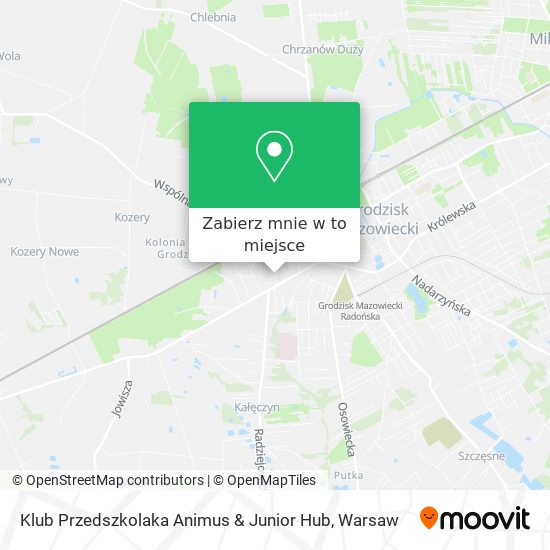 Mapa Klub Przedszkolaka Animus & Junior Hub