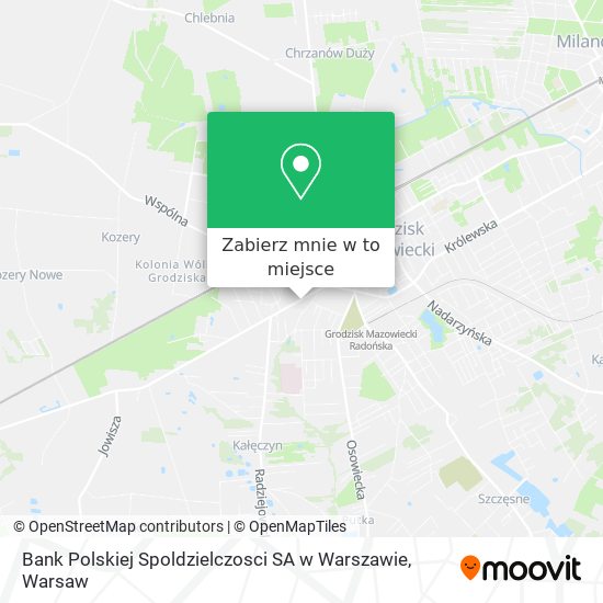 Mapa Bank Polskiej Spoldzielczosci SA w Warszawie