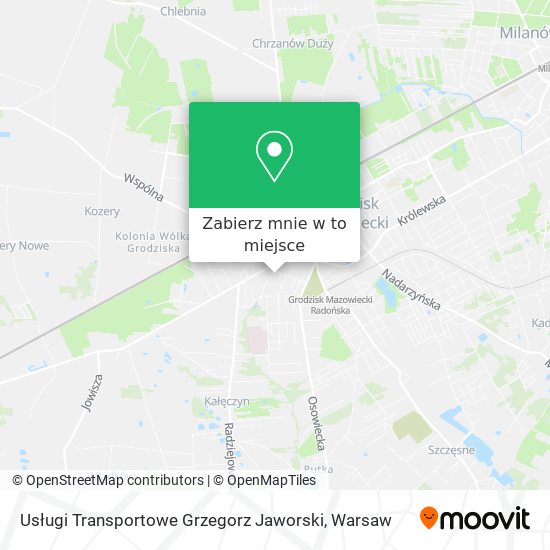 Mapa Usługi Transportowe Grzegorz Jaworski