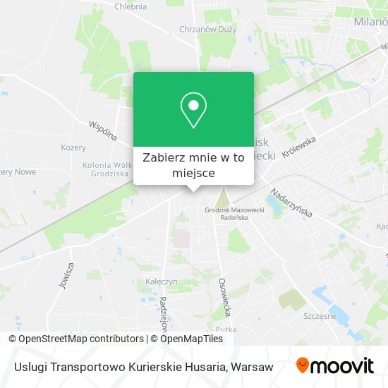 Mapa Uslugi Transportowo Kurierskie Husaria