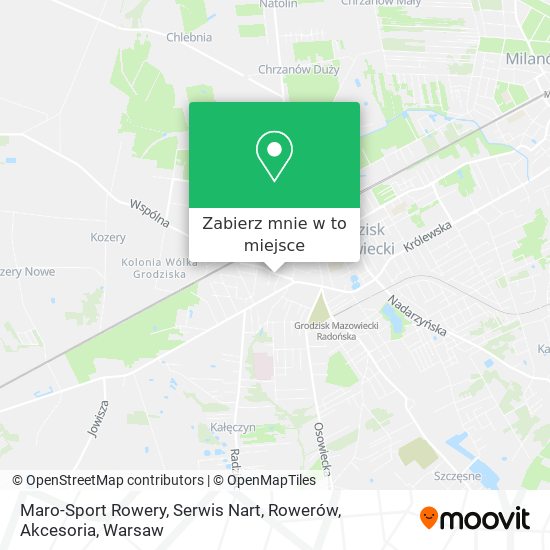 Mapa Maro-Sport Rowery, Serwis Nart, Rowerów, Akcesoria