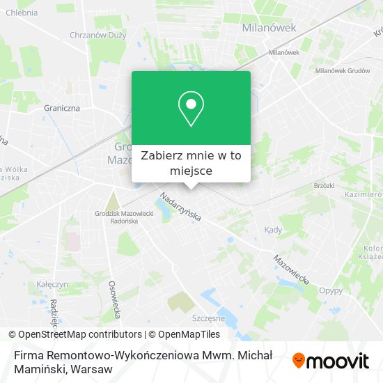 Mapa Firma Remontowo-Wykończeniowa Mwm. Michał Mamiński