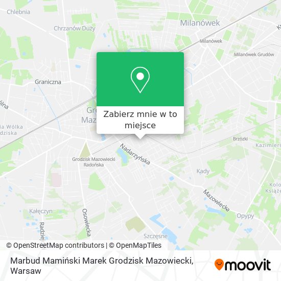 Mapa Marbud Mamiński Marek Grodzisk Mazowiecki