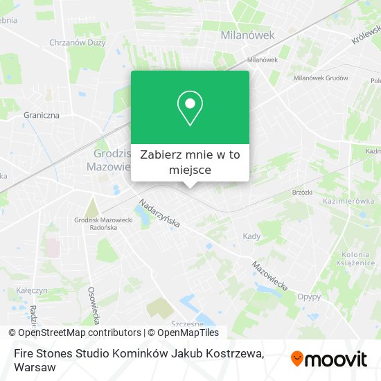 Mapa Fire Stones Studio Kominków Jakub Kostrzewa