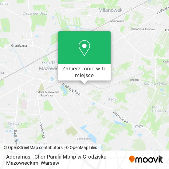 Mapa Adoramus - Chór Parafii Mbnp w Grodzisku Mazowieckim
