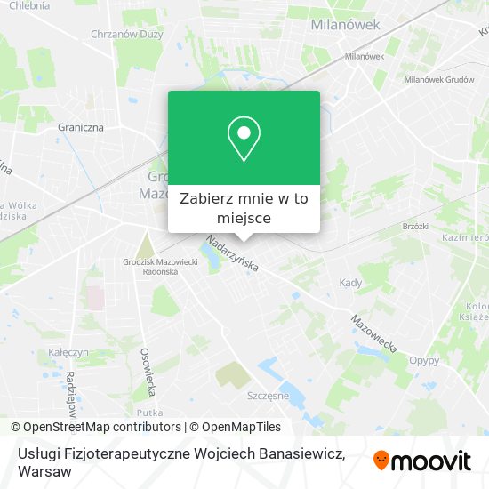 Mapa Usługi Fizjoterapeutyczne Wojciech Banasiewicz