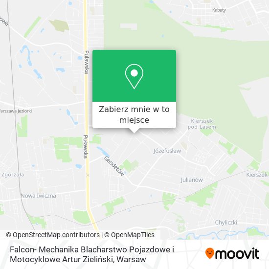 Mapa Falcon- Mechanika Blacharstwo Pojazdowe i Motocyklowe Artur Zieliński