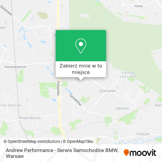 Mapa Andrew Performance - Serwis Samochodów BMW