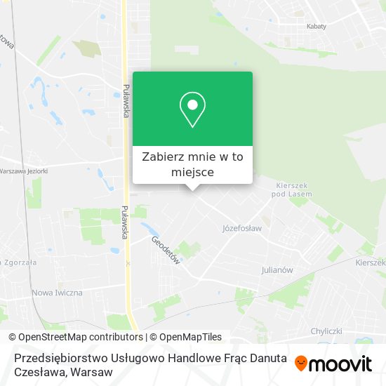 Mapa Przedsiębiorstwo Usługowo Handlowe Frąc Danuta Czesława