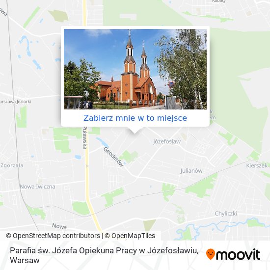 Mapa Parafia św. Józefa Opiekuna Pracy w Józefosławiu