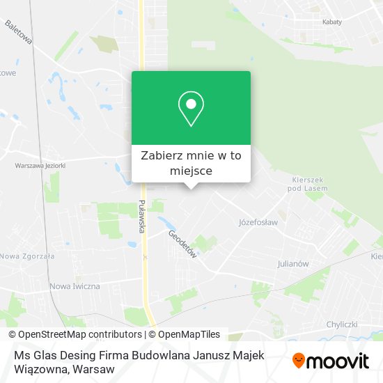 Mapa Ms Glas Desing Firma Budowlana Janusz Majek Wiązowna