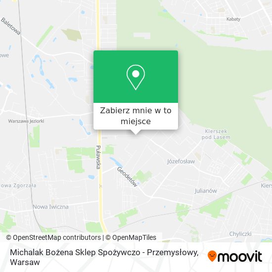 Mapa Michalak Bożena Sklep Spożywczo - Przemysłowy