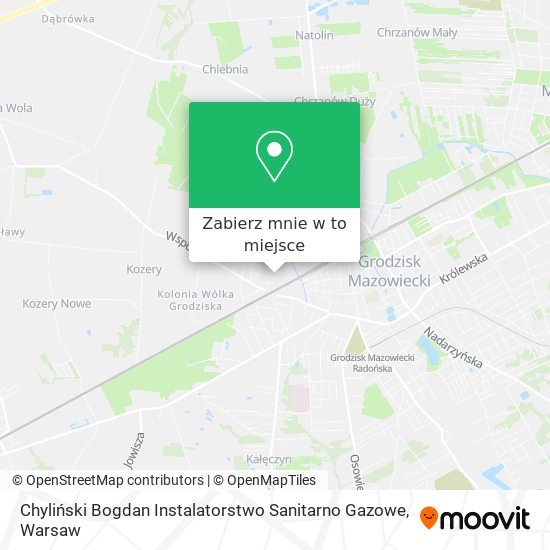 Mapa Chyliński Bogdan Instalatorstwo Sanitarno Gazowe