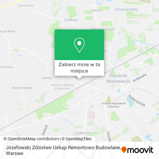 Mapa Józefowski Zdzisław Usługi Remontowo Budowlane