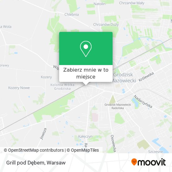 Mapa Grill pod Dębem