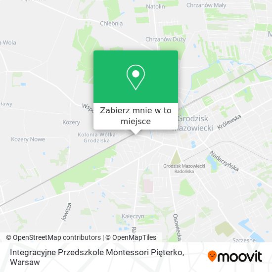 Mapa Integracyjne Przedszkole Montessori Pięterko