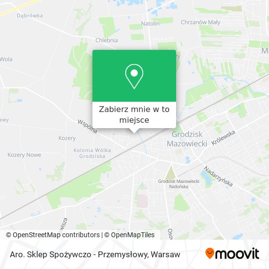 Mapa Aro. Sklep Spożywczo - Przemysłowy