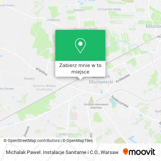 Mapa Michalak Paweł. Instalacje Sanitarne i C.O.