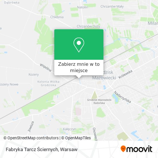 Mapa Fabryka Tarcz Ściernych