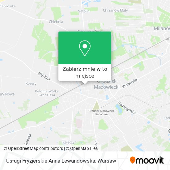 Mapa Usługi Fryzjerskie Anna Lewandowska