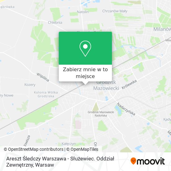 Mapa Areszt Śledczy Warszawa - Służewiec. Oddział Zewnętrzny