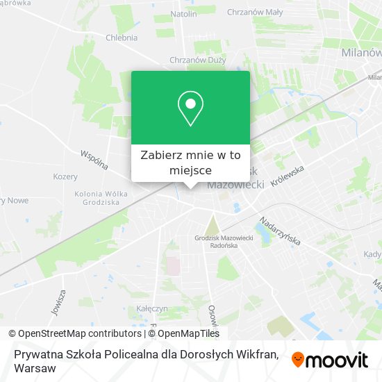 Mapa Prywatna Szkoła Policealna dla Dorosłych Wikfran