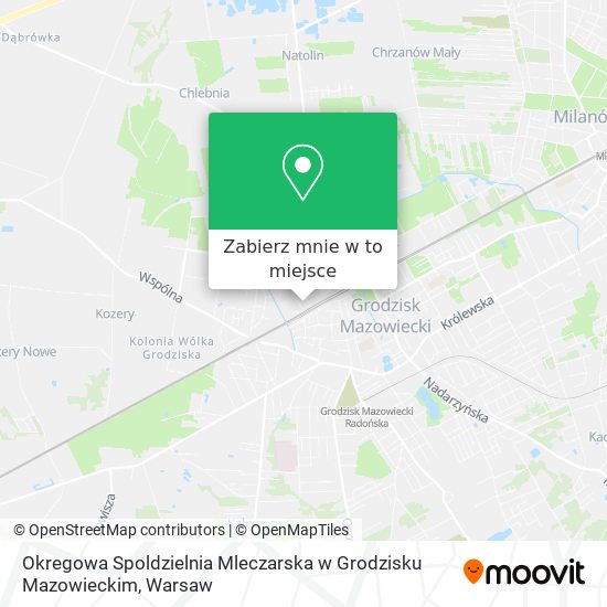 Mapa Okregowa Spoldzielnia Mleczarska w Grodzisku Mazowieckim