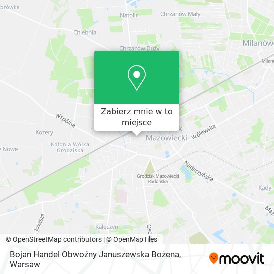 Mapa Bojan Handel Obwoźny Januszewska Bożena