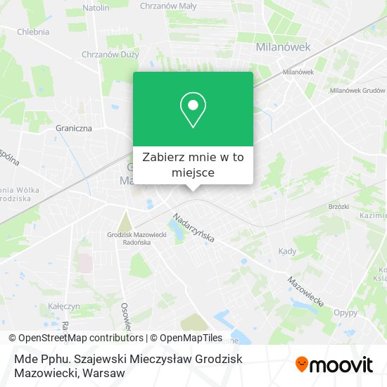 Mapa Mde Pphu. Szajewski Mieczysław Grodzisk Mazowiecki